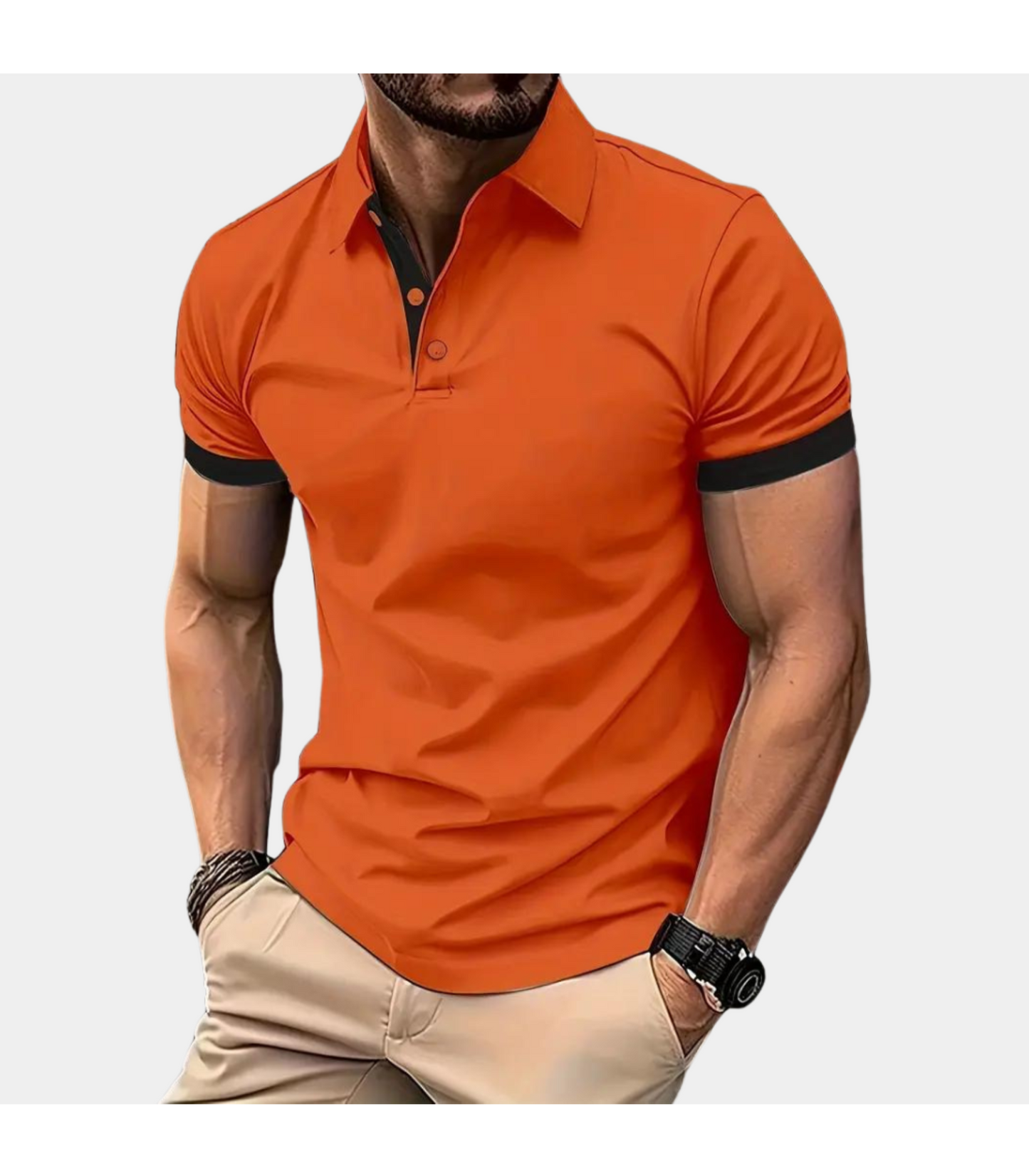 Floris - Stijlvol Oranje Herenpoloshirt