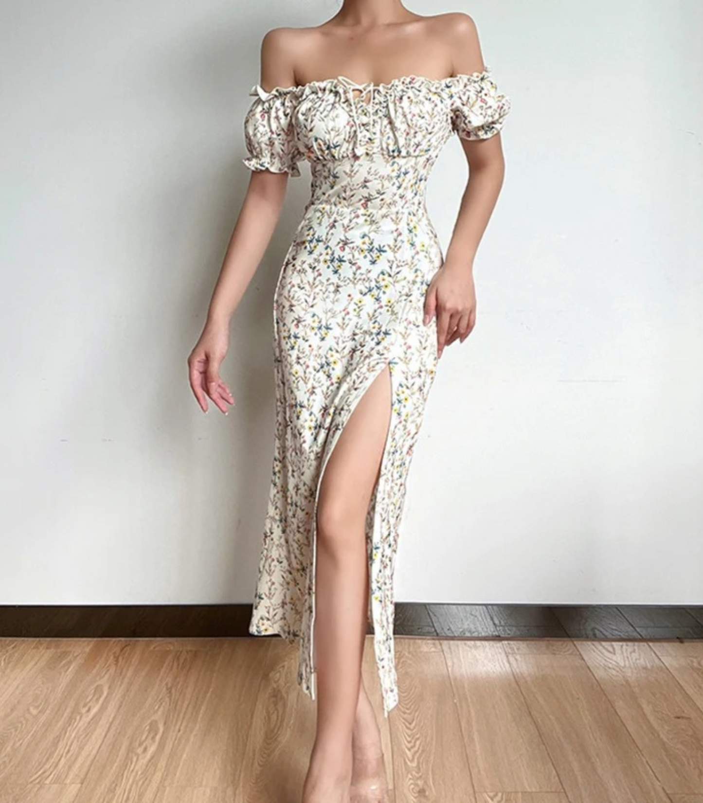 Neyla - Zomerjurk Off-Shoulder met Bloemenprint