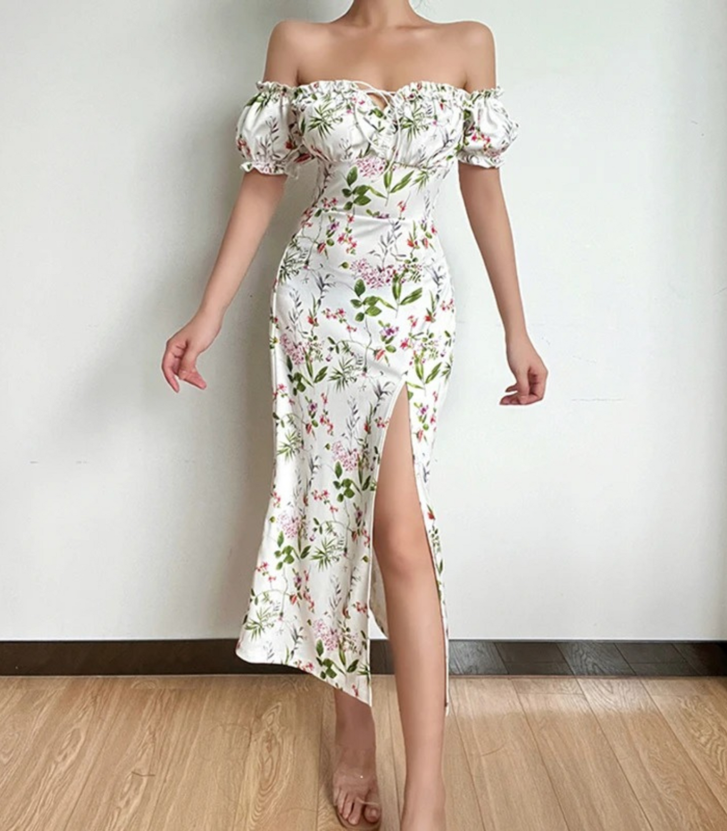 Neyla - Zomerjurk Off-Shoulder met Bloemenprint