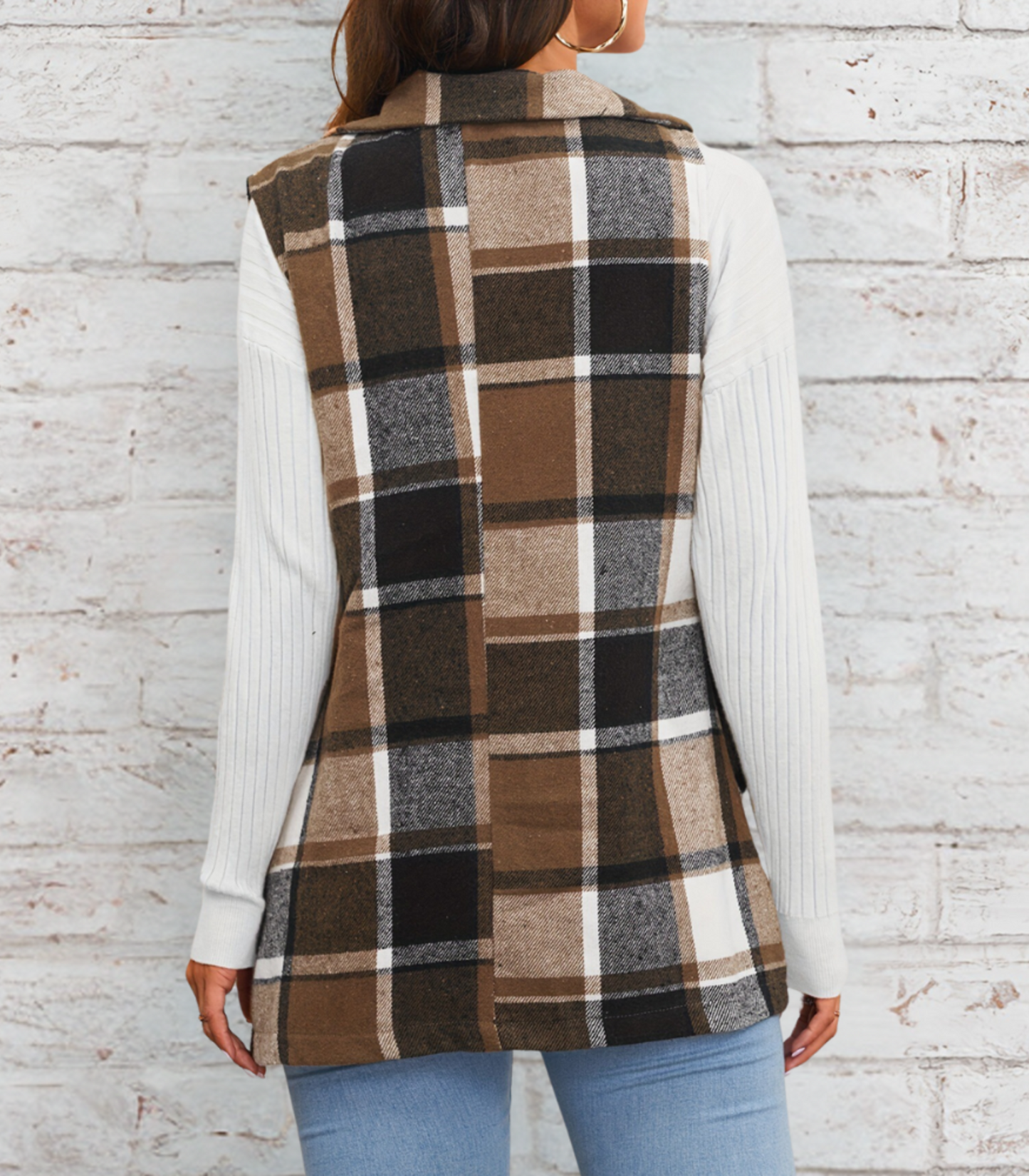 Lynde - geruit vest voor dames