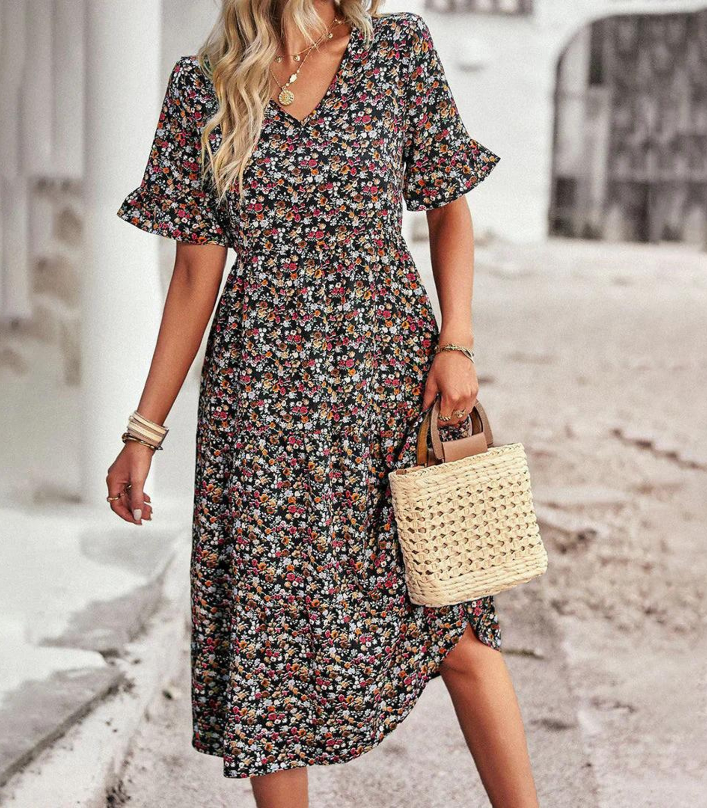 Lisa - zomerjurk met bloemenprint
