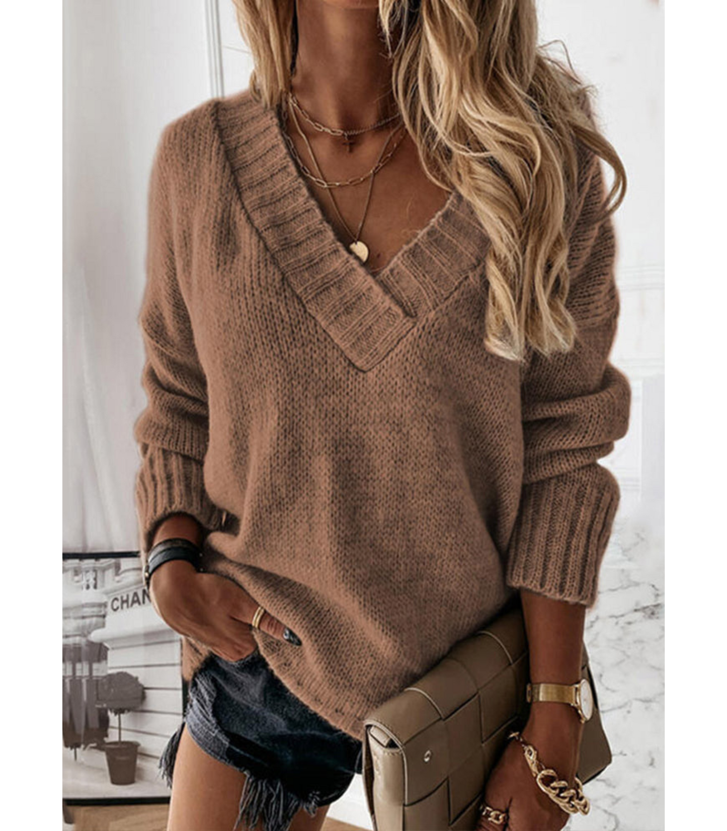Mila – Dames Trui met V-Hals