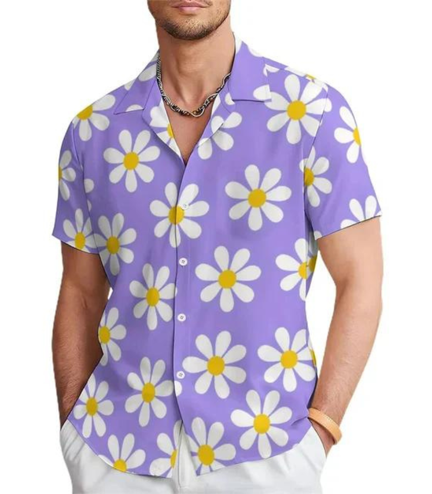 James - overhemd met bloemenprint