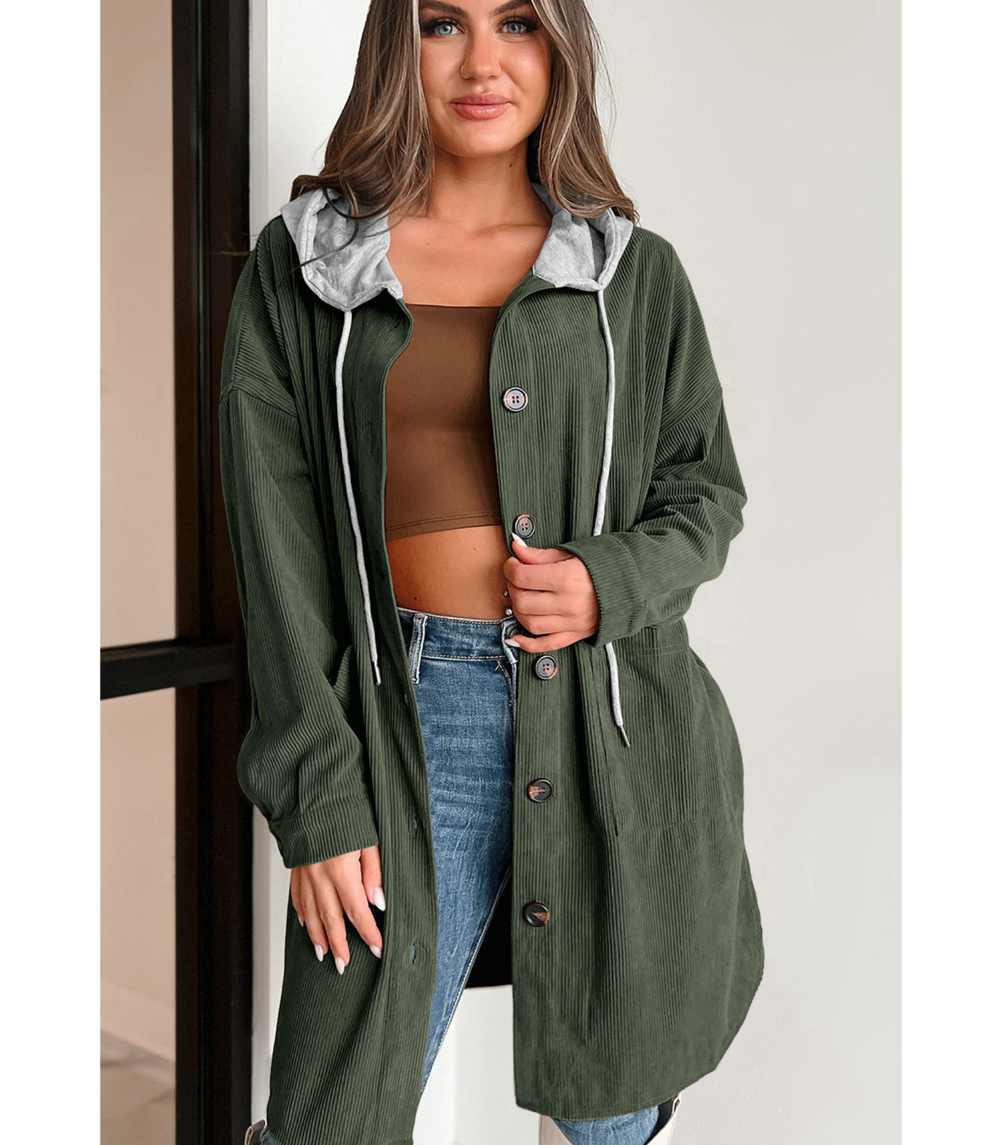 Natasha - Long coat with buttons