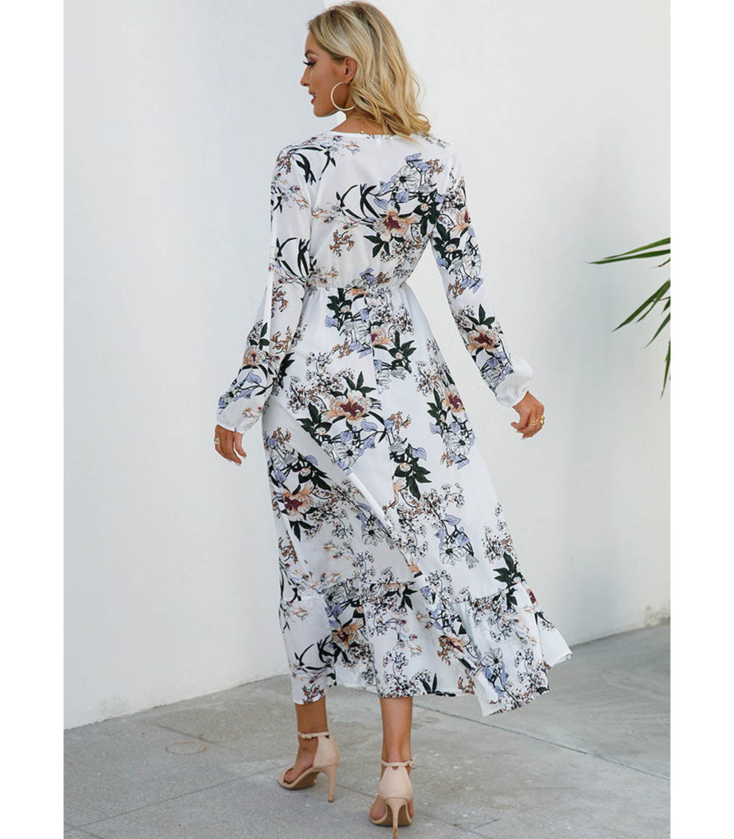 Estrella - Zomerse jurk met ronde hals tailleband
