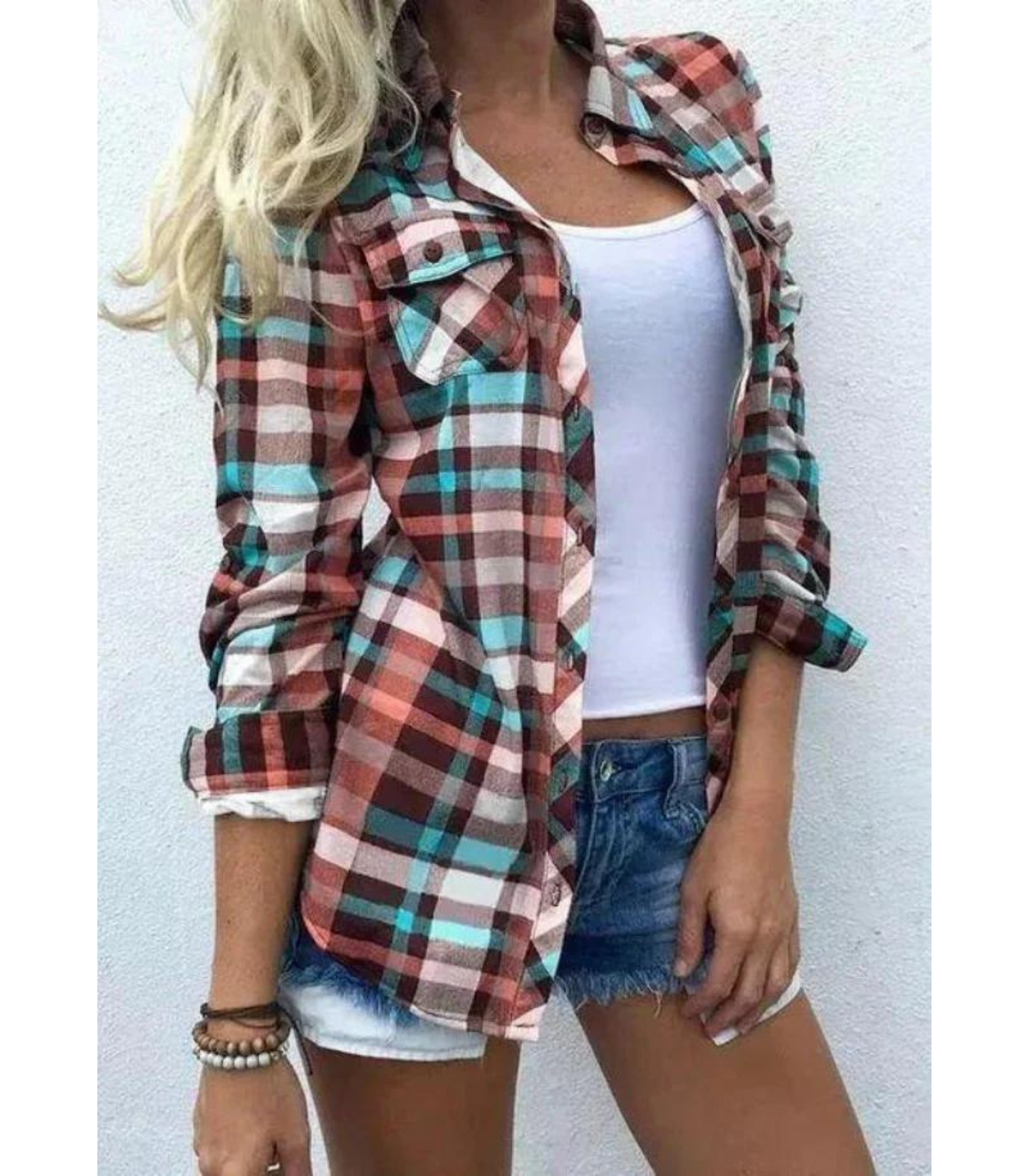 Ariana - geruite blouse