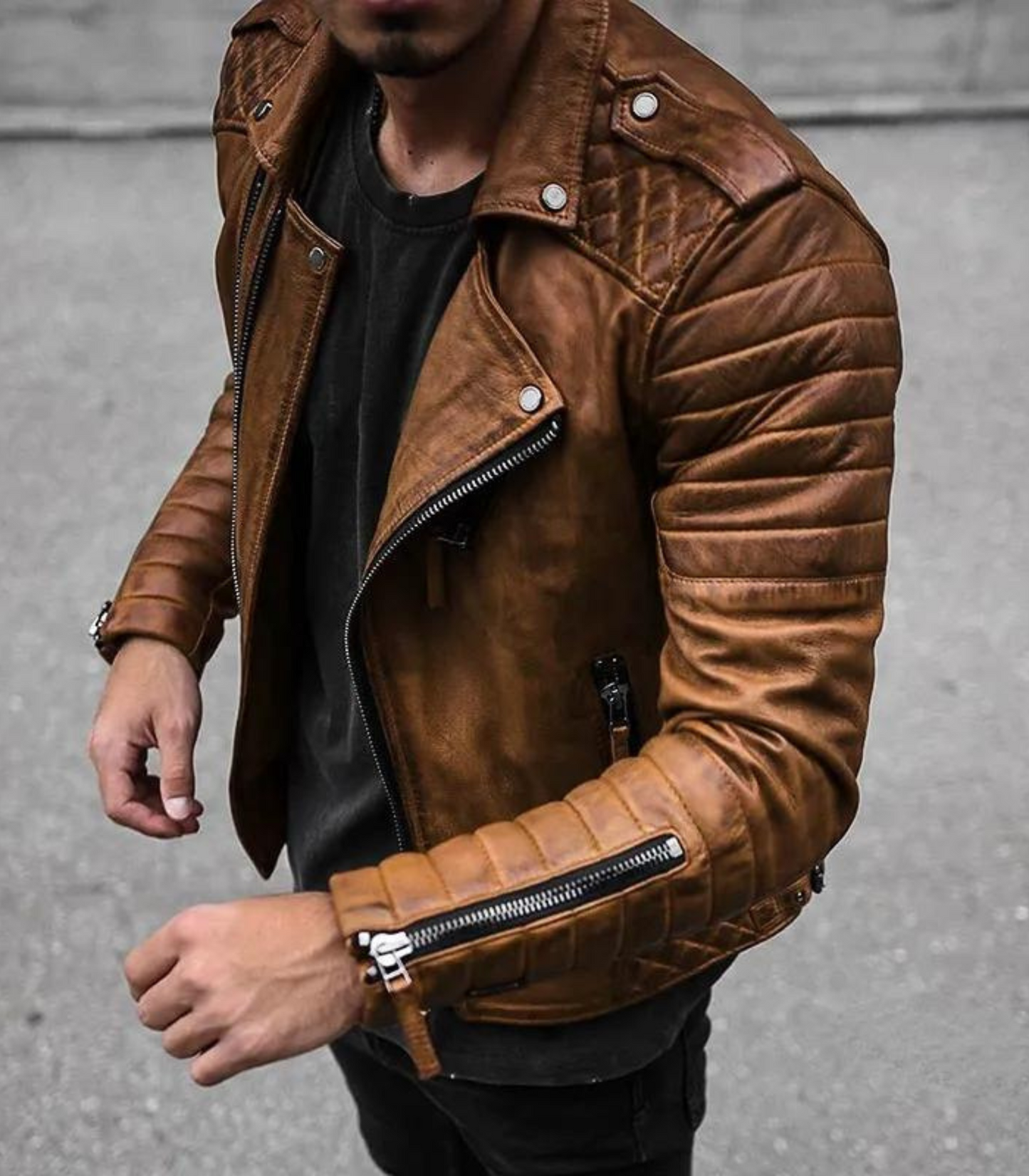 Mikey – Lerenlook jacket