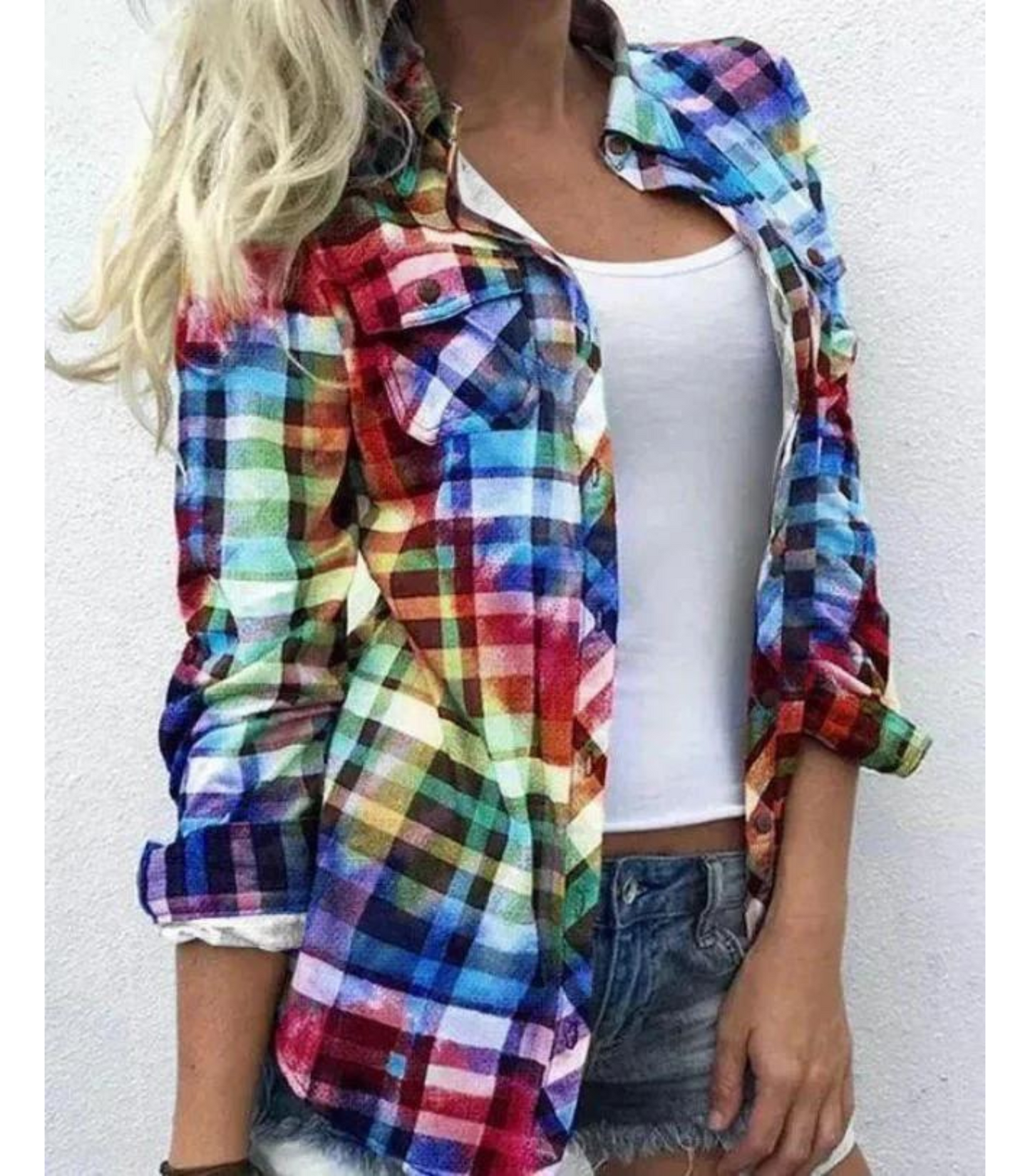 Ariana - geruite blouse