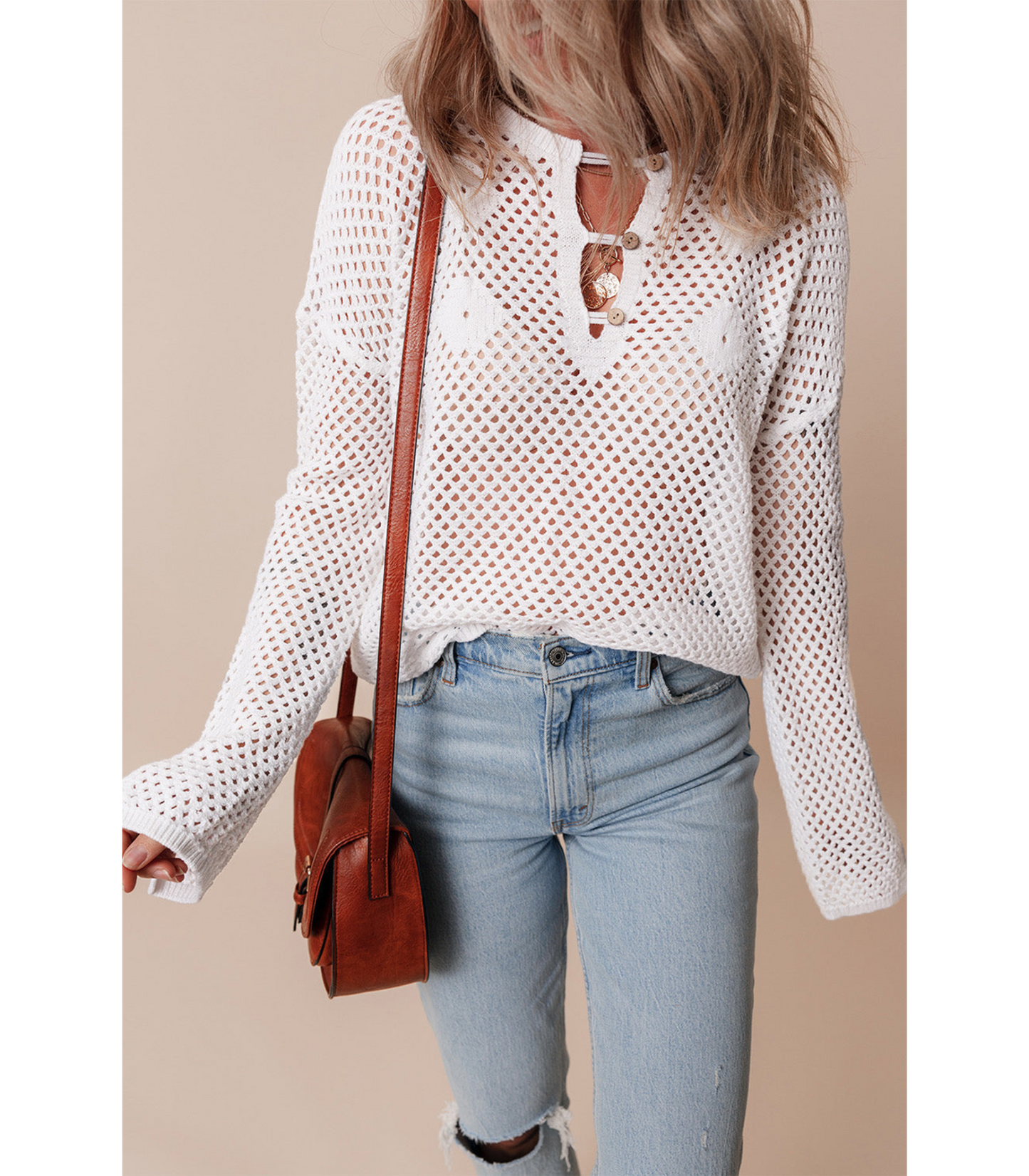 Tina - opengebreide pullover