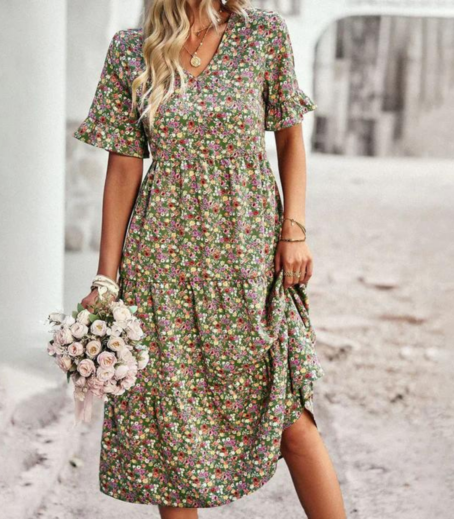 Lisa - zomerjurk met bloemenprint