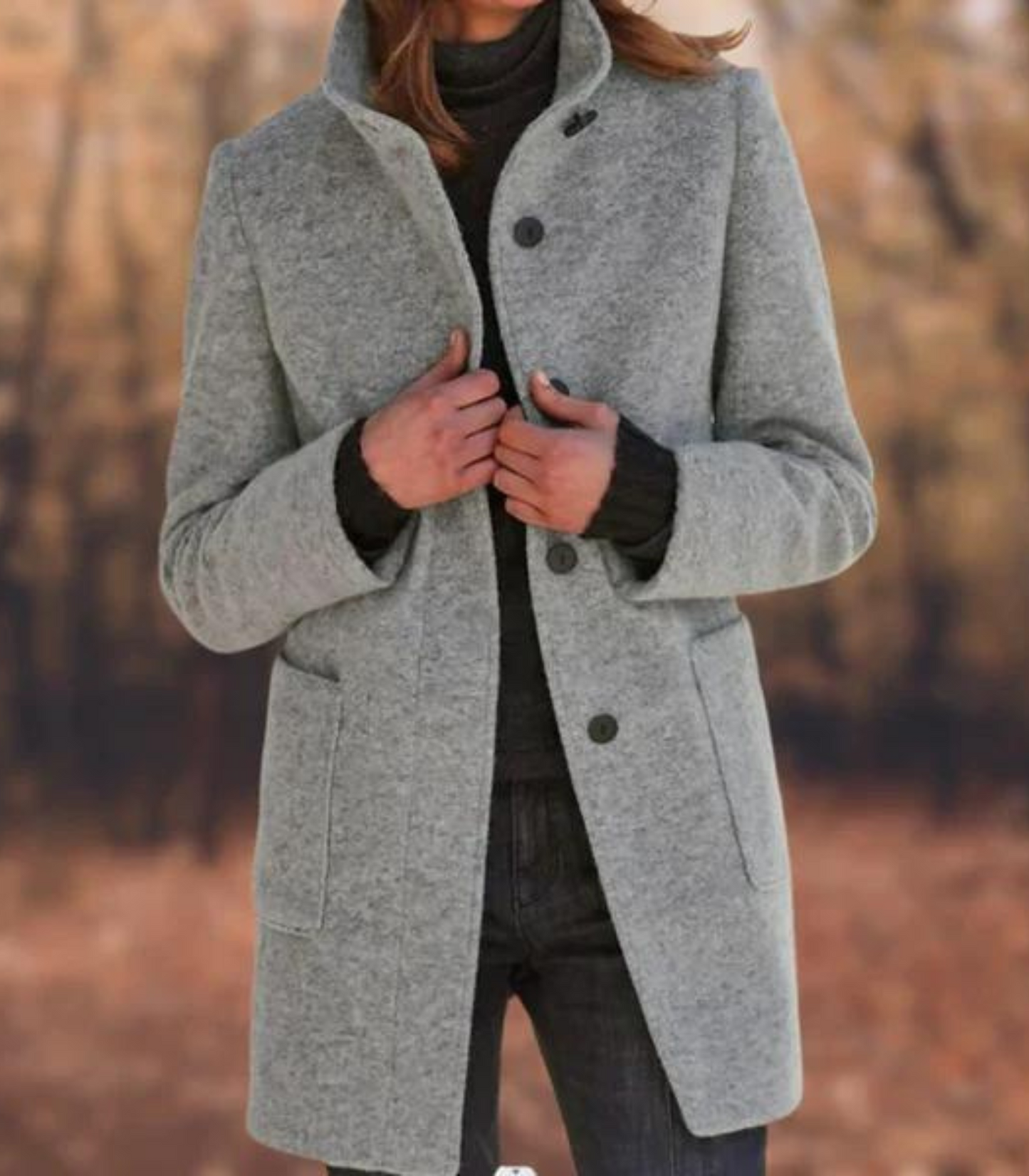 Rita - long coat with buttons