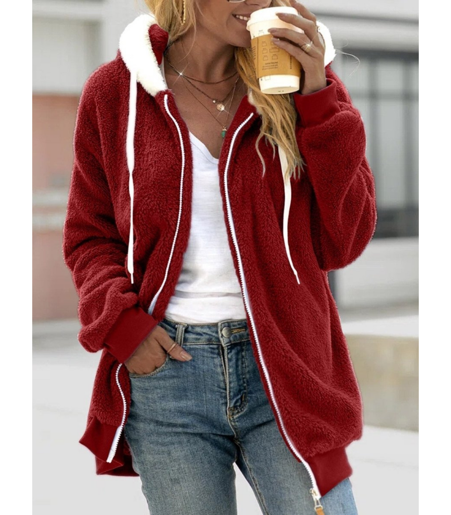 Emma – Comfortabel Fleece Vest met Capuchon voor Dames