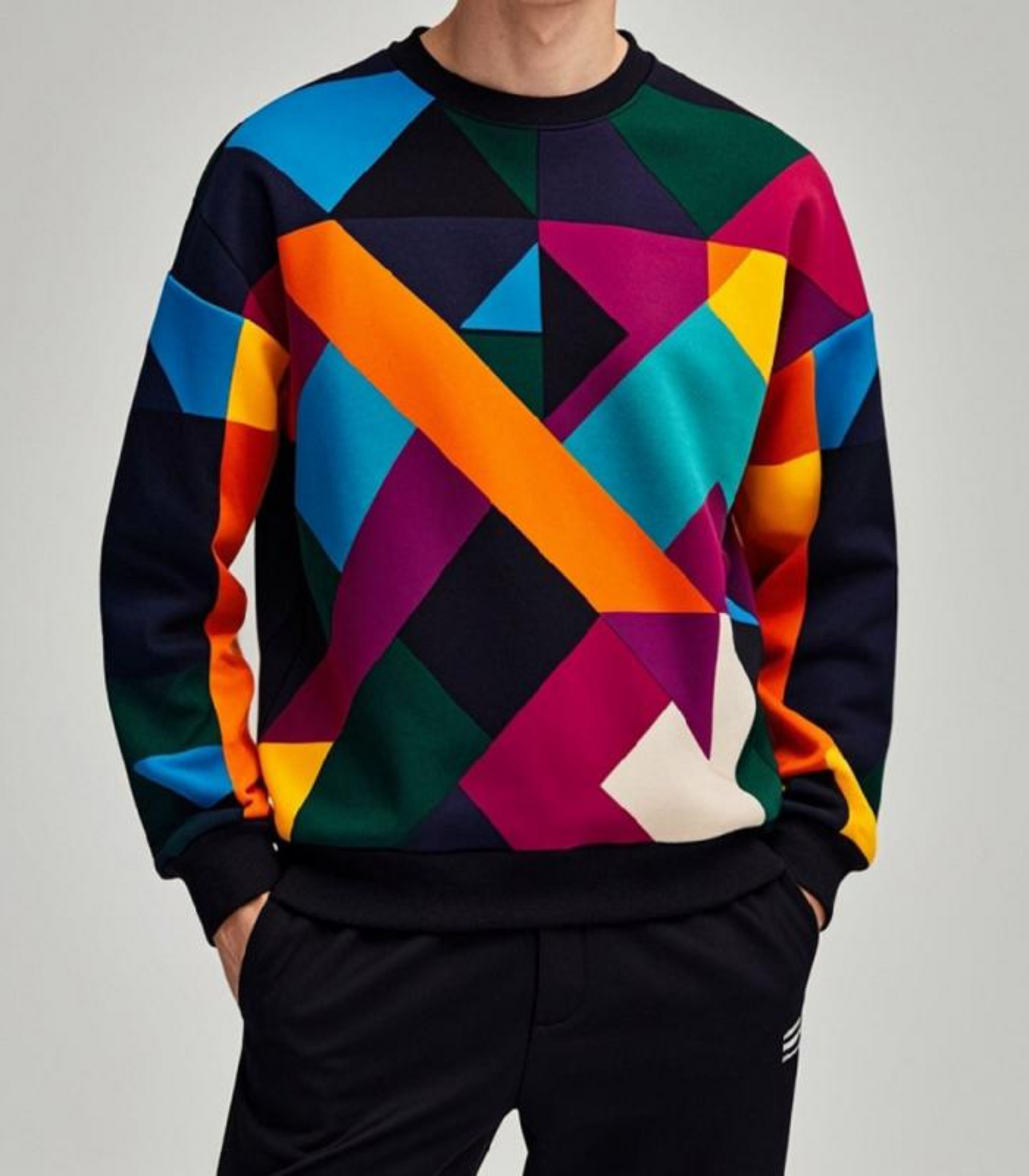 Zev - geprint sweatshirt met lange mouwen