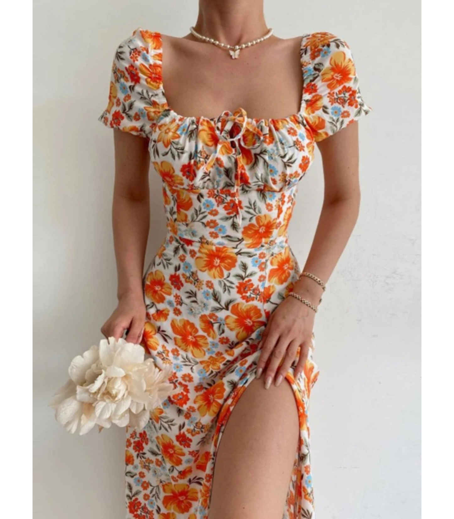 Venna - Zomerjurk met knopen