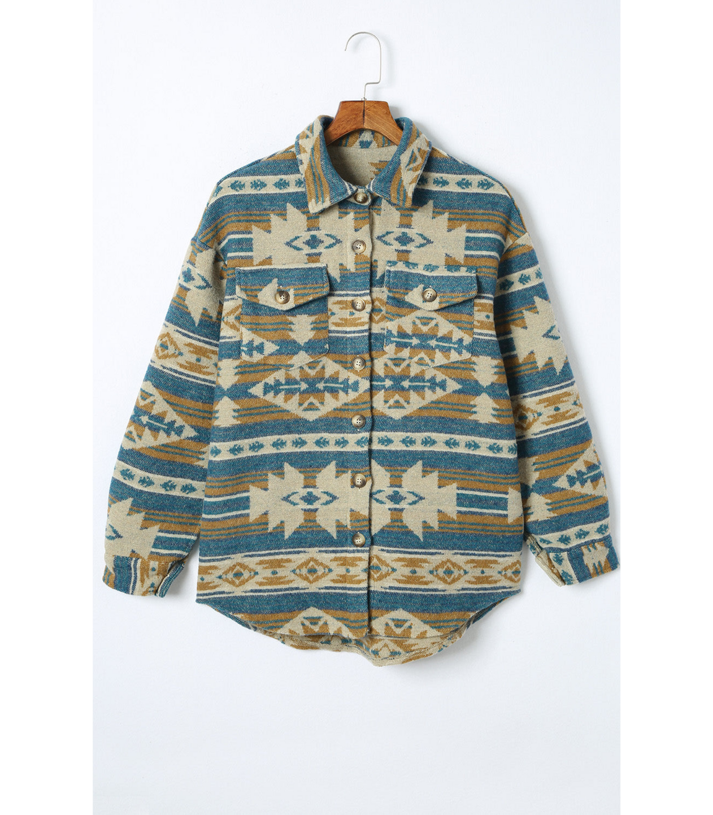 Loena - Lange vest met patroon