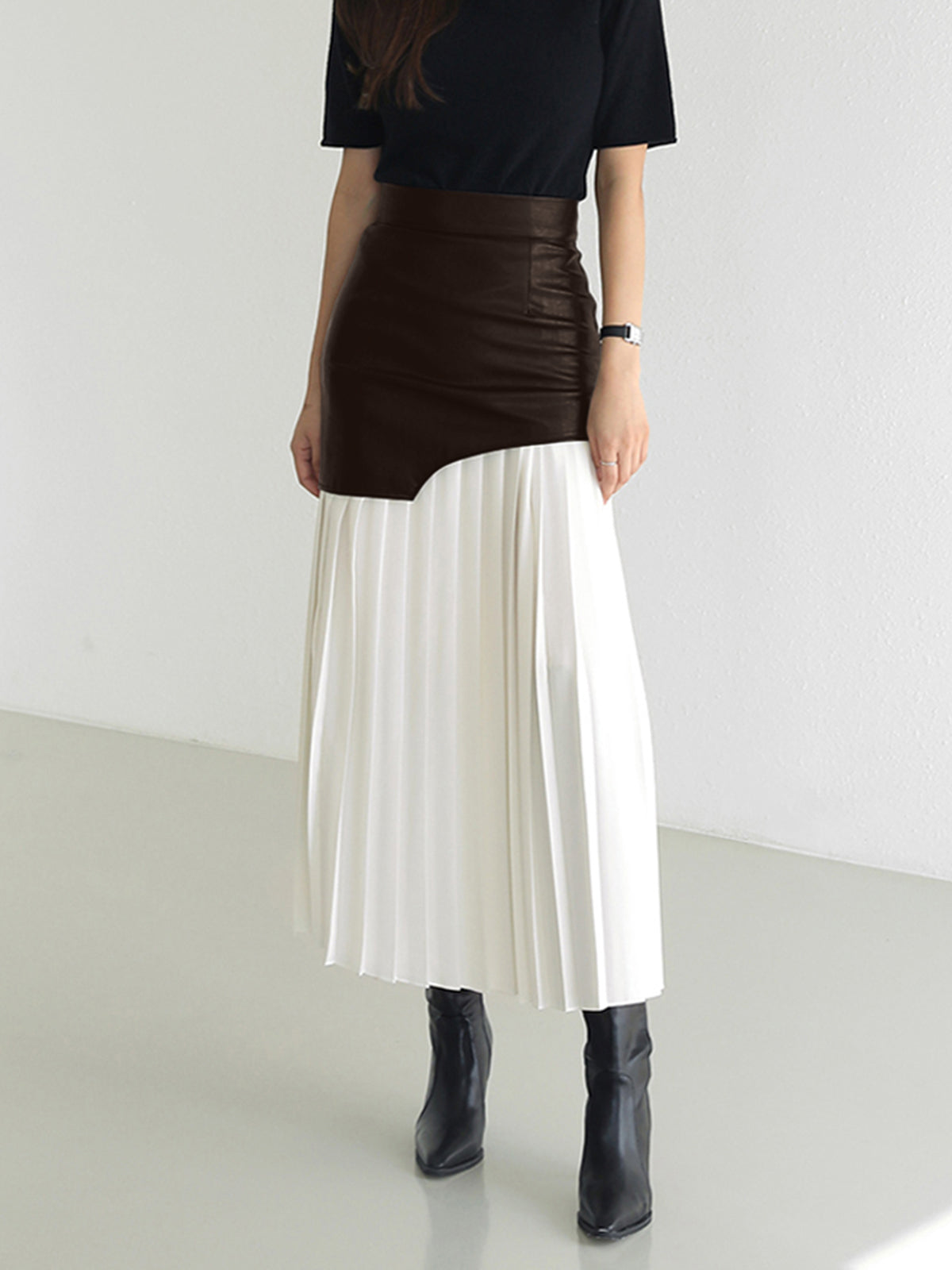 Aline - Chiffon Geplooide Midi-Rok voor Dames