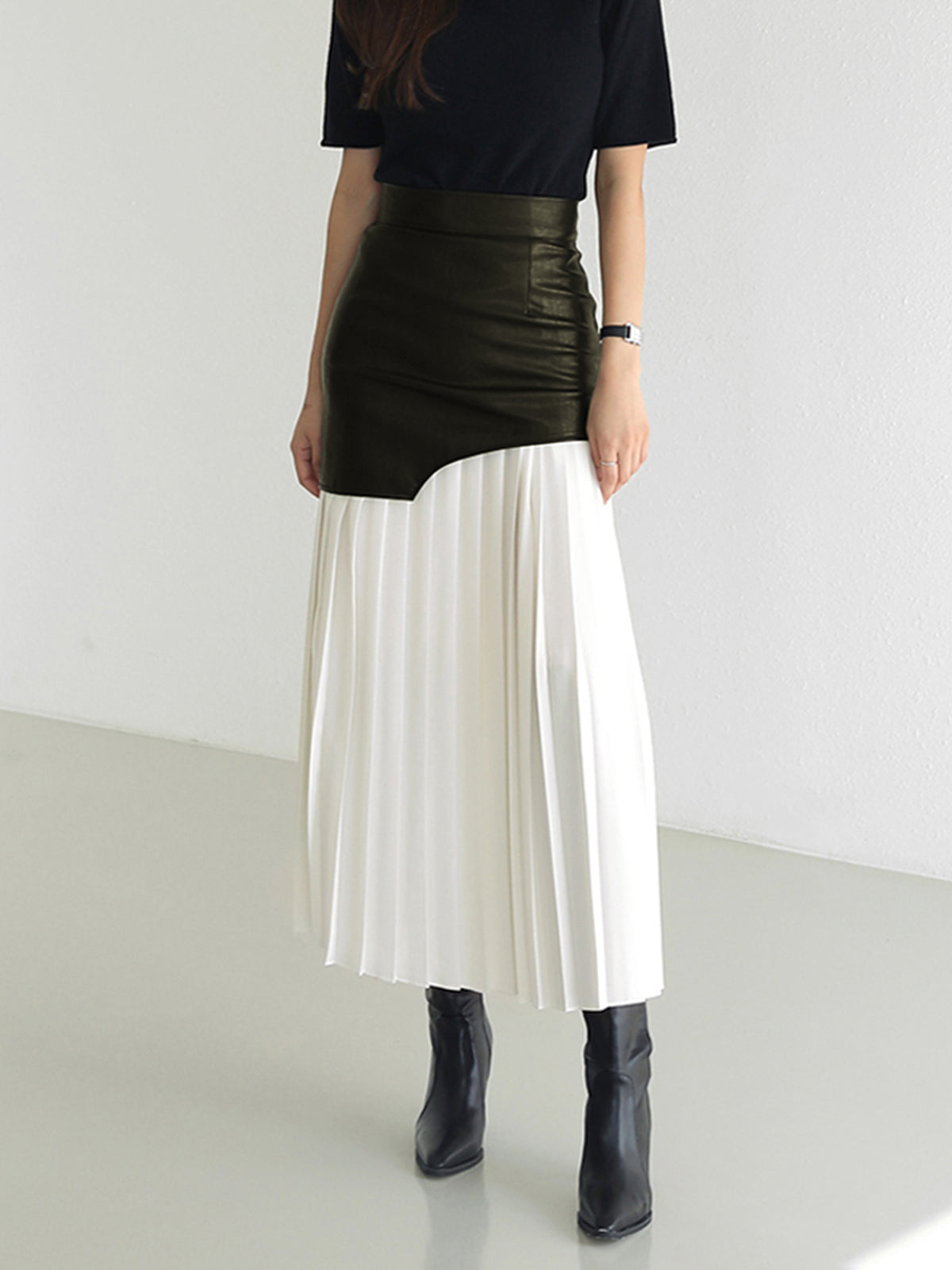 Aline - Chiffon Geplooide Midi-Rok voor Dames
