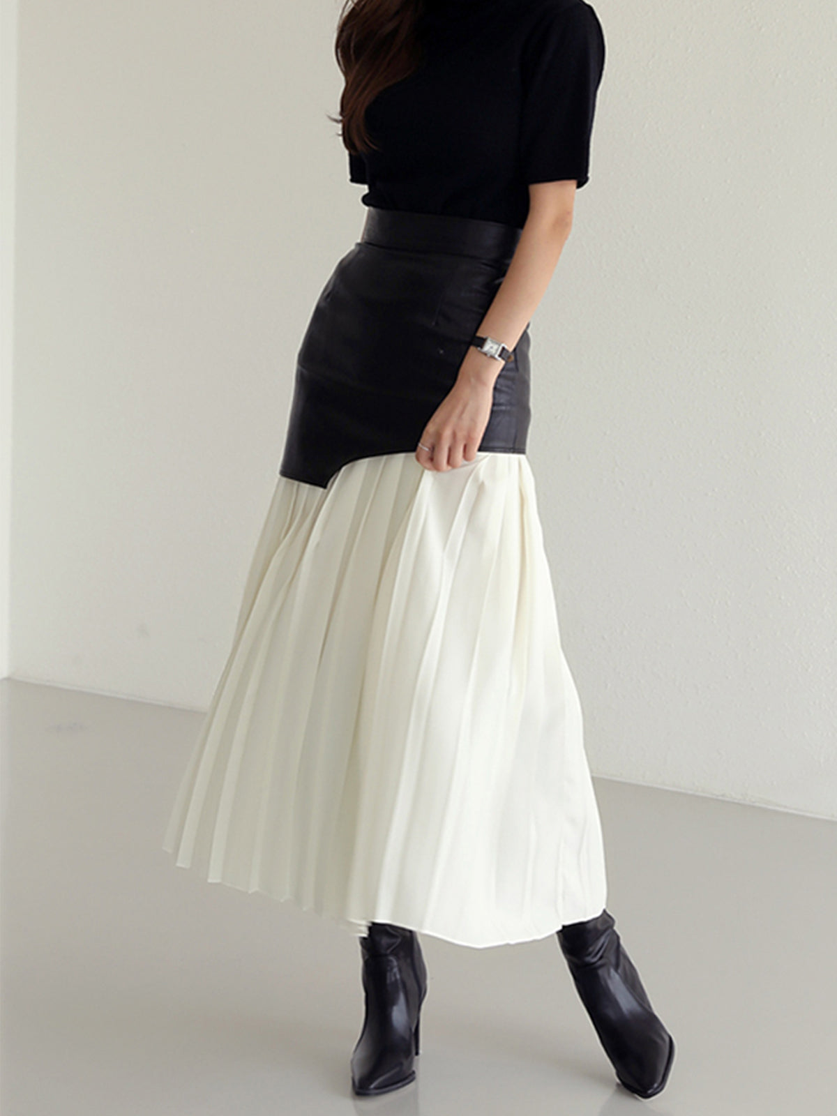 Aline - Chiffon Geplooide Midi-Rok voor Dames