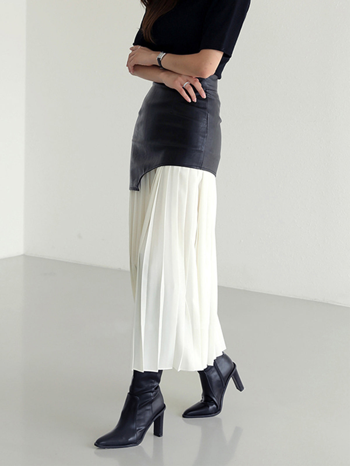 Aline - Chiffon Geplooide Midi-Rok voor Dames