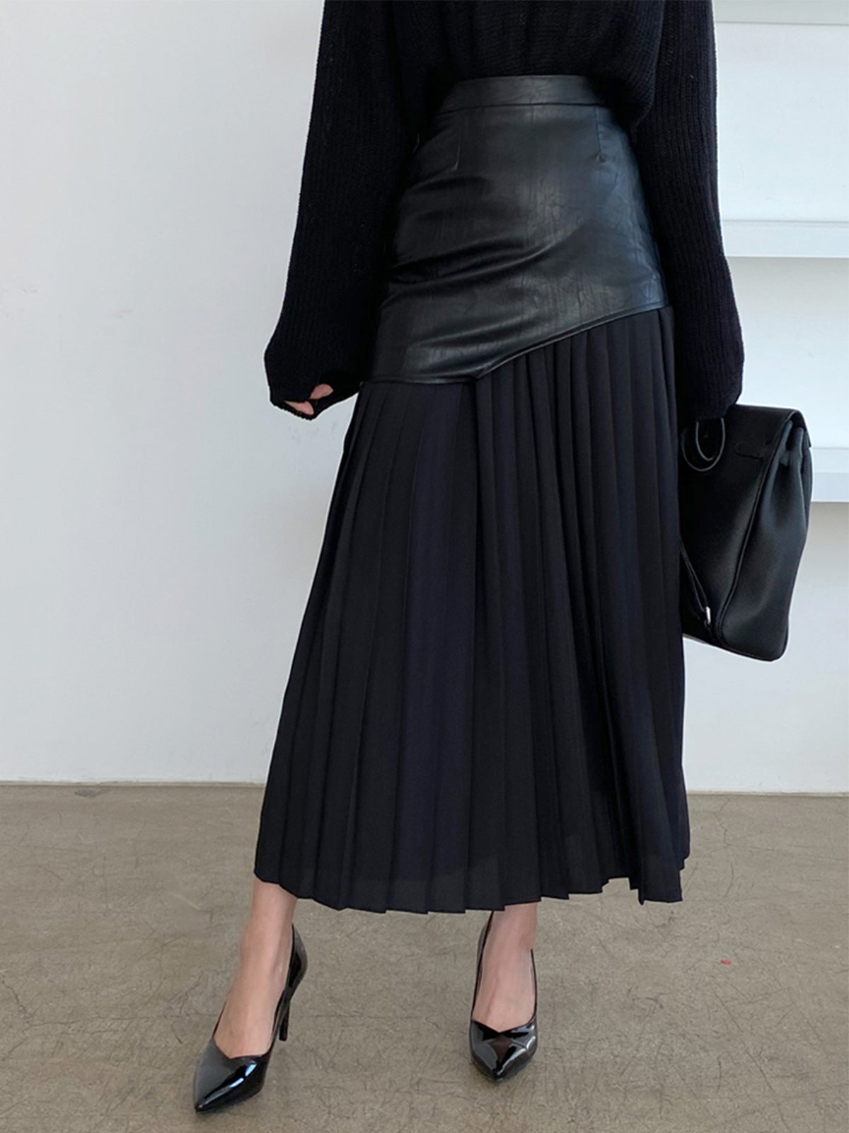 Aline - Chiffon Geplooide Midi-Rok voor Dames