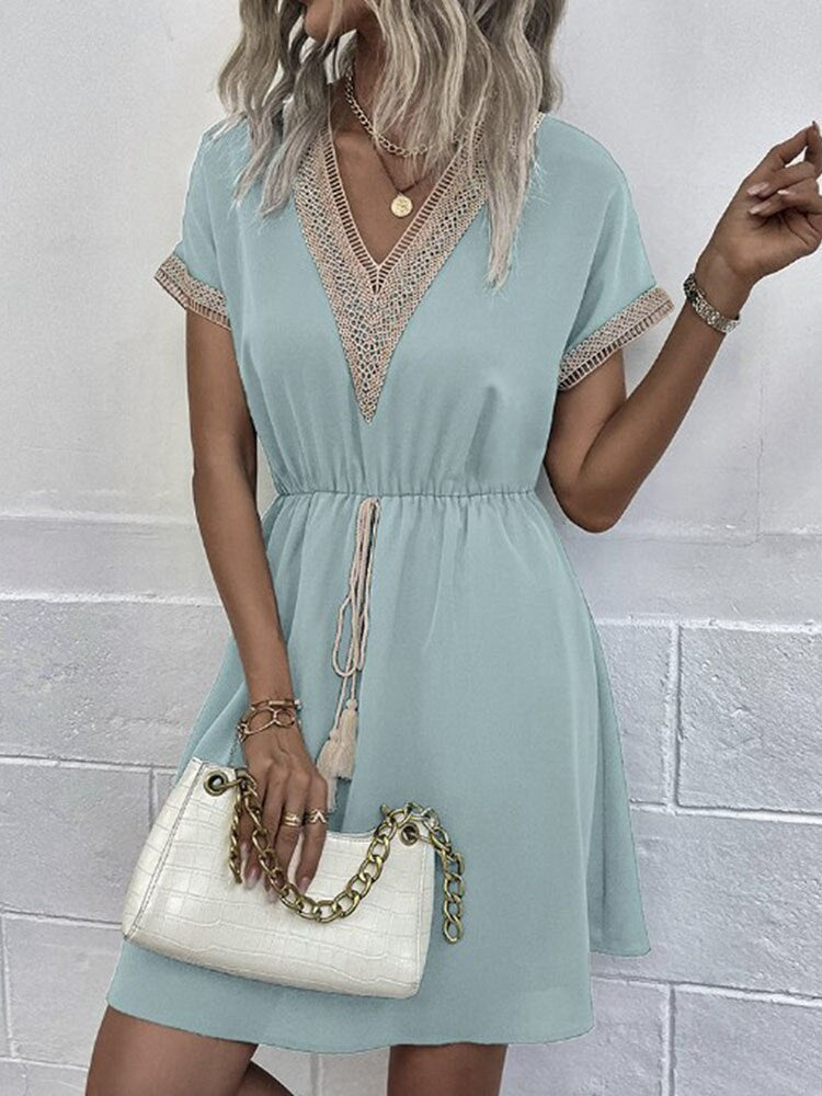 Allegra - Vintage midi-jurk met uitlopende snit