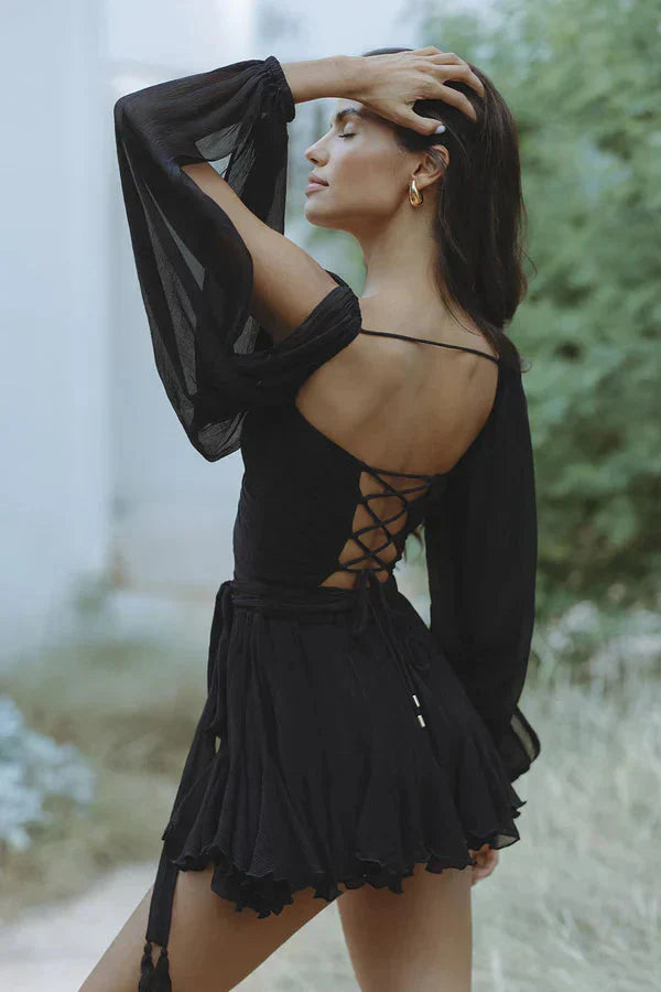 Aurellia - Luchtige Chiffon Minijurk voor Dames