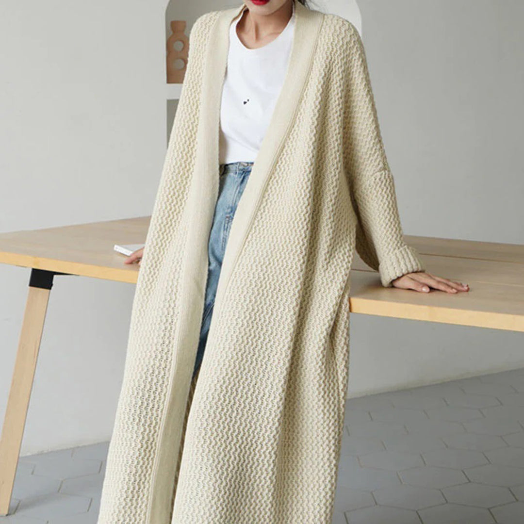 Aymee - lange gebreide wintervest