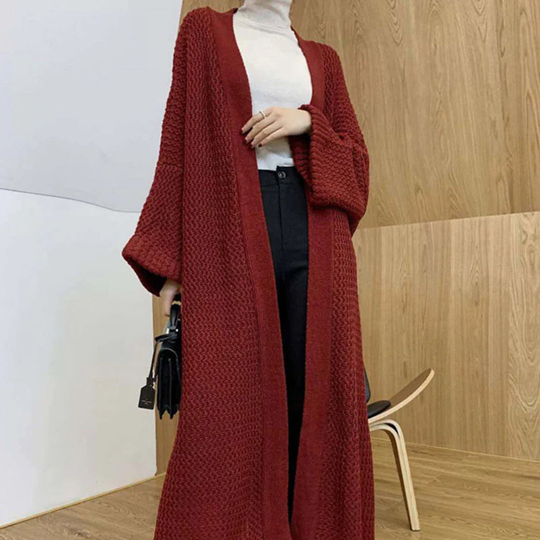 Aymee - lange gebreide wintervest