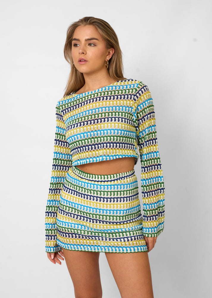 Bo - Retro Knitted Two-Piece Set for Women