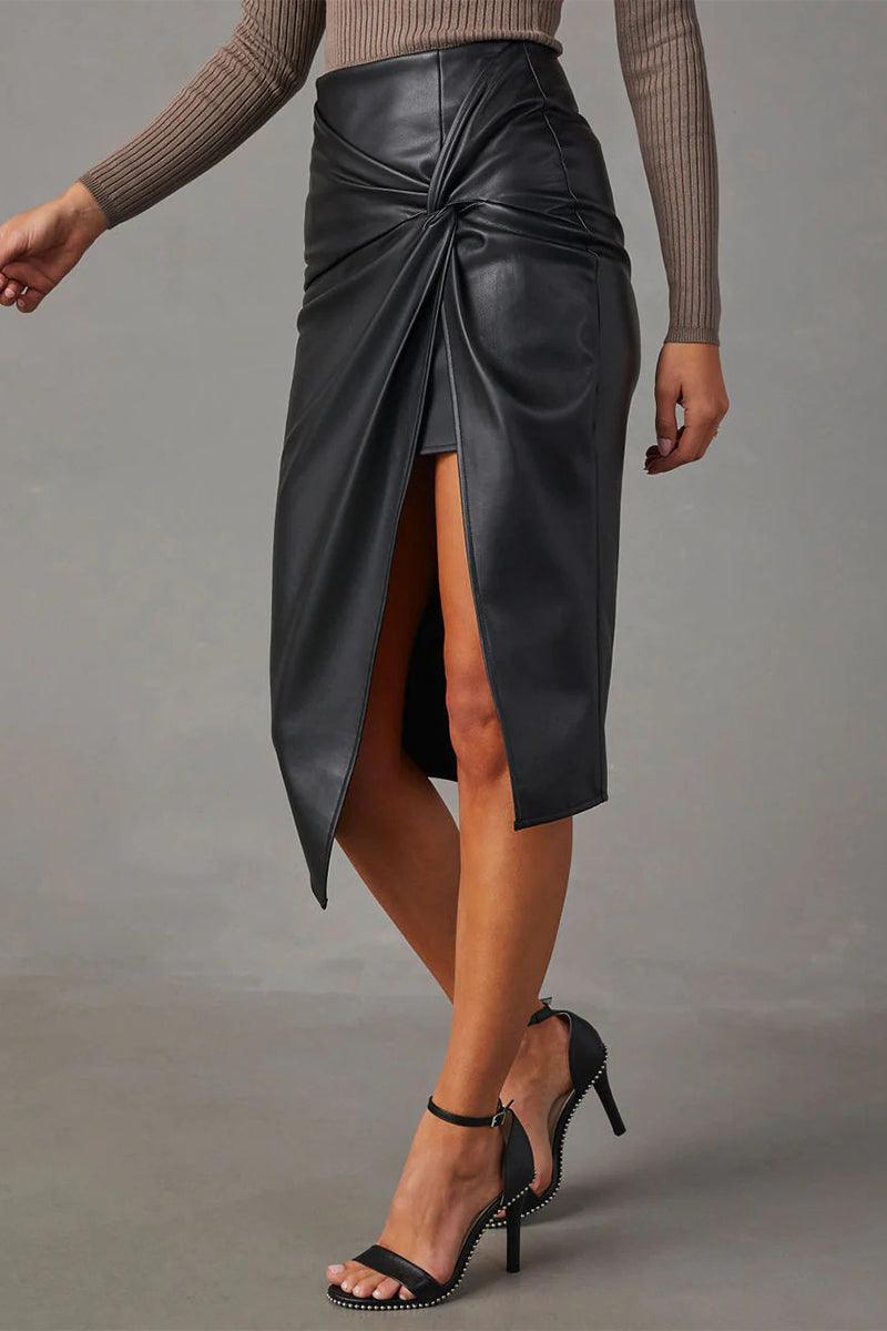 Chrisje - Open Leren Rok