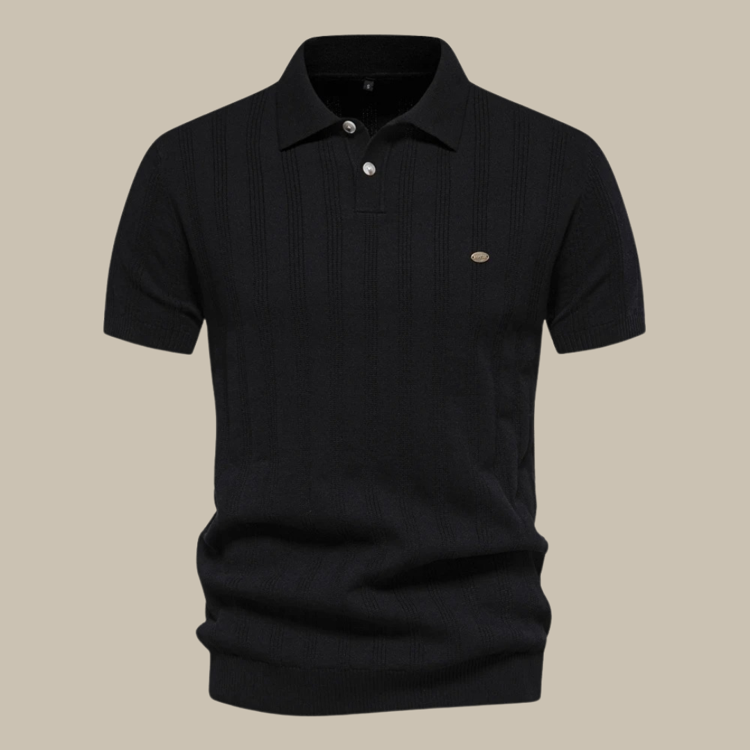 Steffan - Stijlvolle merino polo met korte mouw