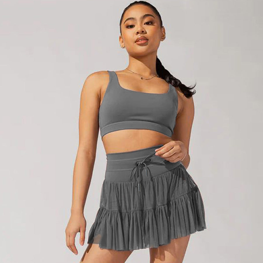 Eline - Trendy Damesrok met Plooi en Ingebouwde Shorts