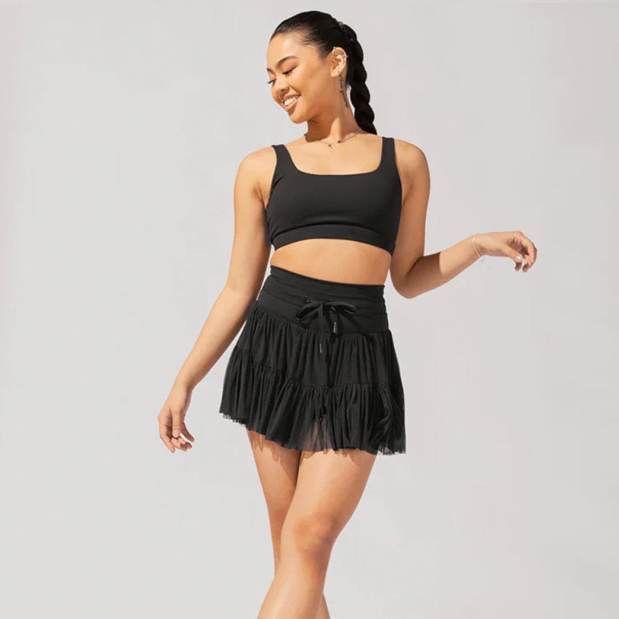 Eline - Trendy Damesrok met Plooi en Ingebouwde Shorts