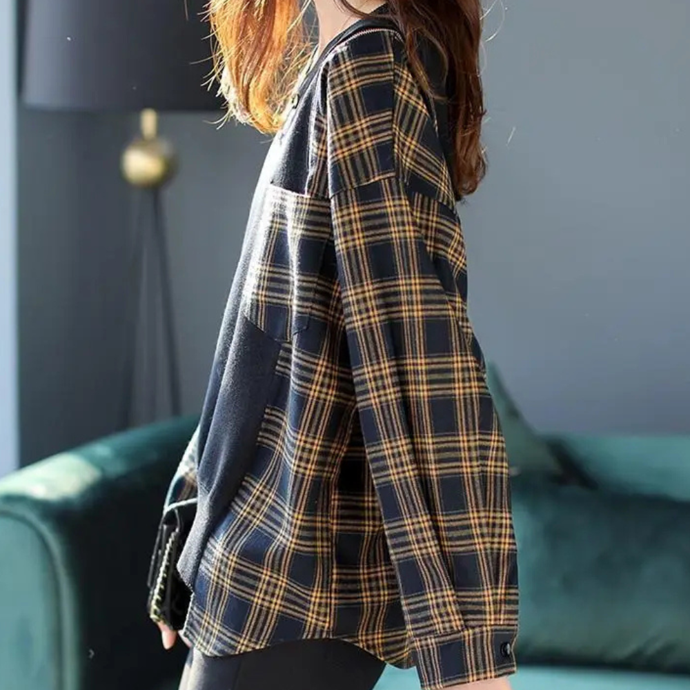 Everly - Sophisticated Checked Sweater for Women