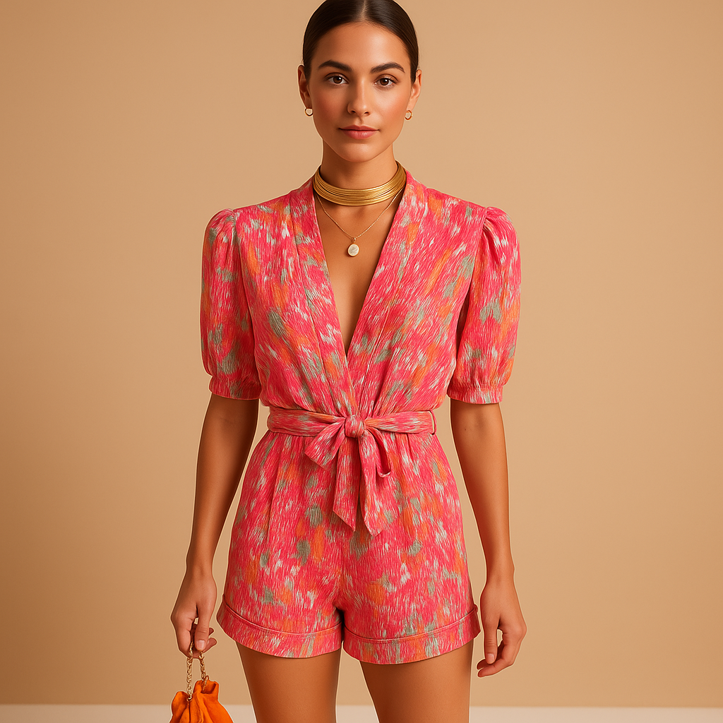 Fardou - Korte jumpsuit dames met riem