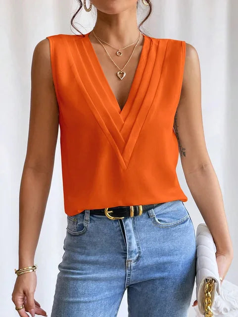 Iona - V-Hals Mouwloze Top