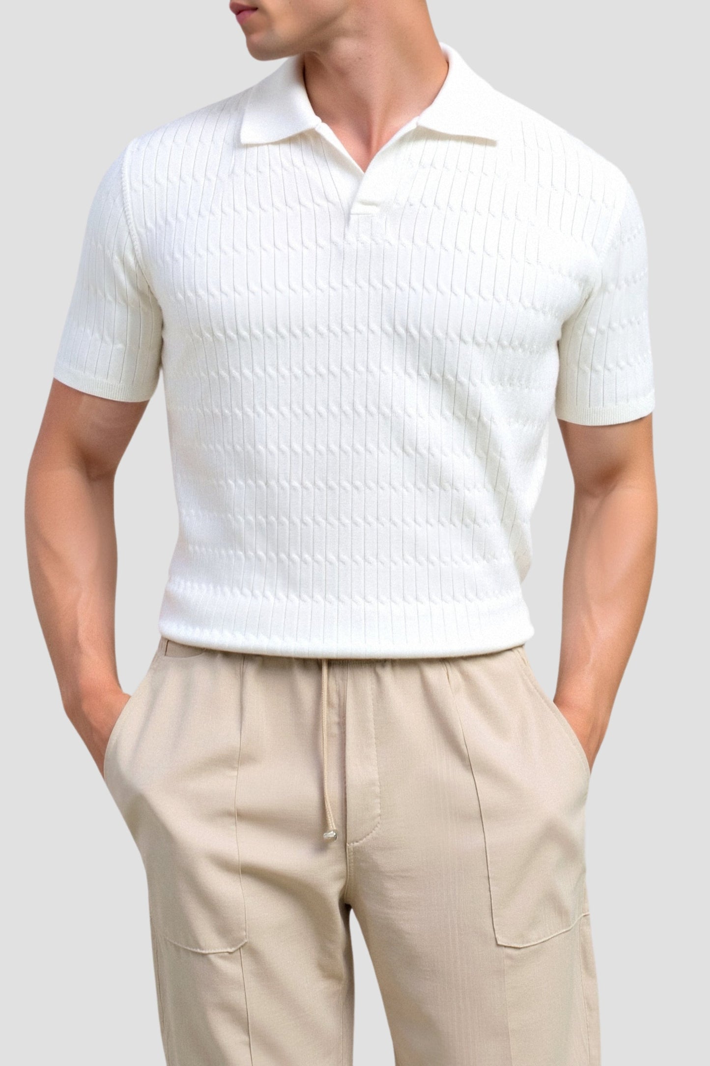 Jamairo - Witte Zomer Polo Viscose
