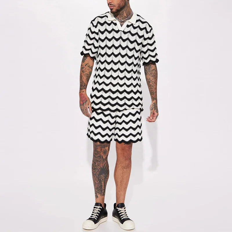 Kaelen - Bold Knitted Summer Set for Men
