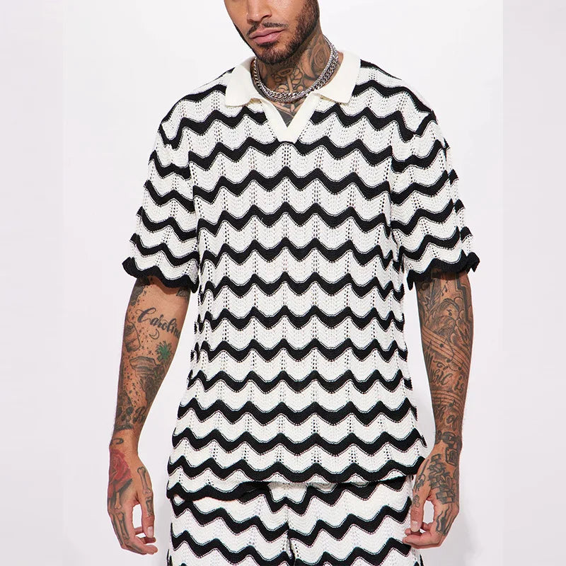 Kaelen - Bold Knitted Summer Set for Men