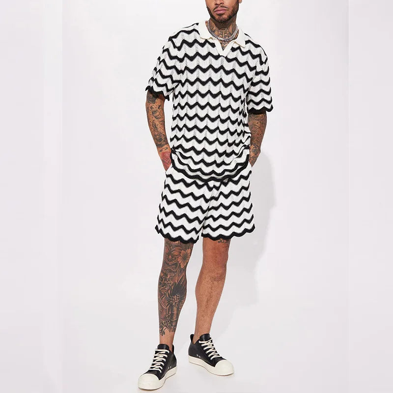 Kaelen - Bold Knitted Summer Set for Men