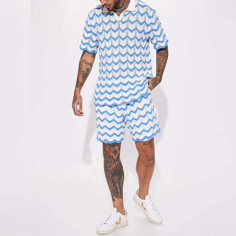 Kaelen - Bold Knitted Summer Set for Men