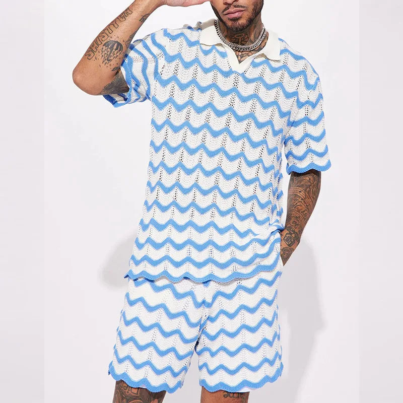 Kaelen - Bold Knitted Summer Set for Men