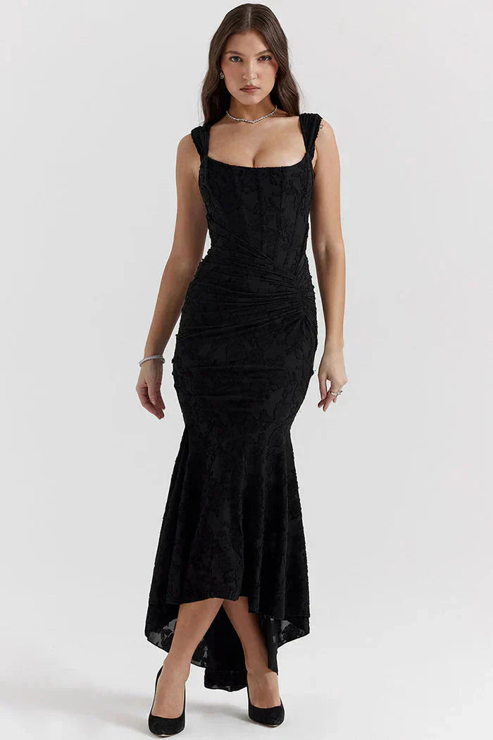 Larisa - Maxi-jurk met Visstaartmotief