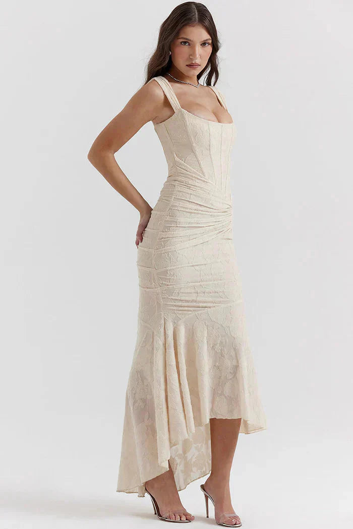 Larisa - Maxi-jurk met Visstaartmotief