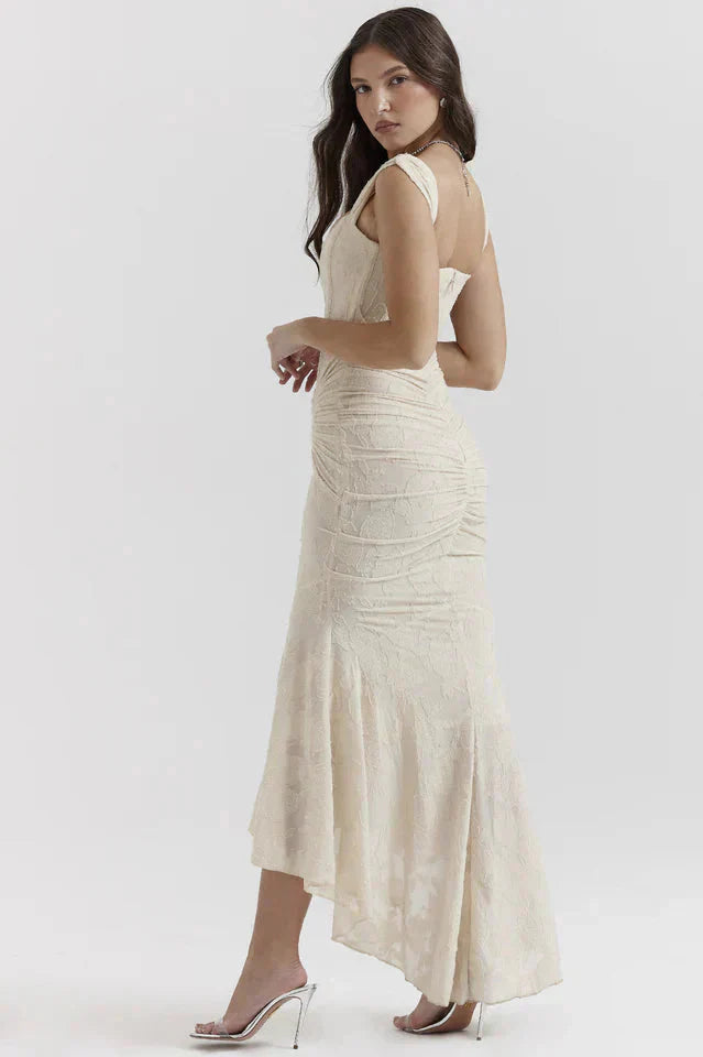 Larisa - Maxi-jurk met Visstaartmotief
