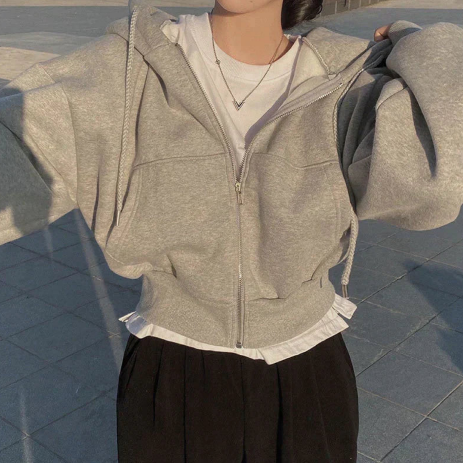 Lina – Oversized Vest met Rits