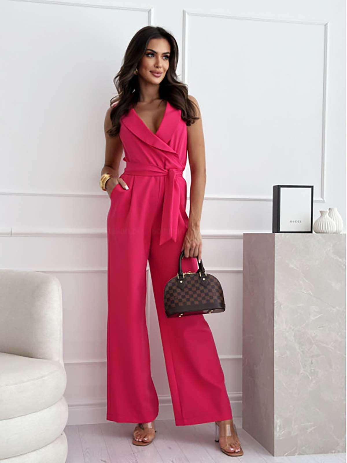 Lumi - Elegante Mouwloze Jumpsuit met Riem voor Dames