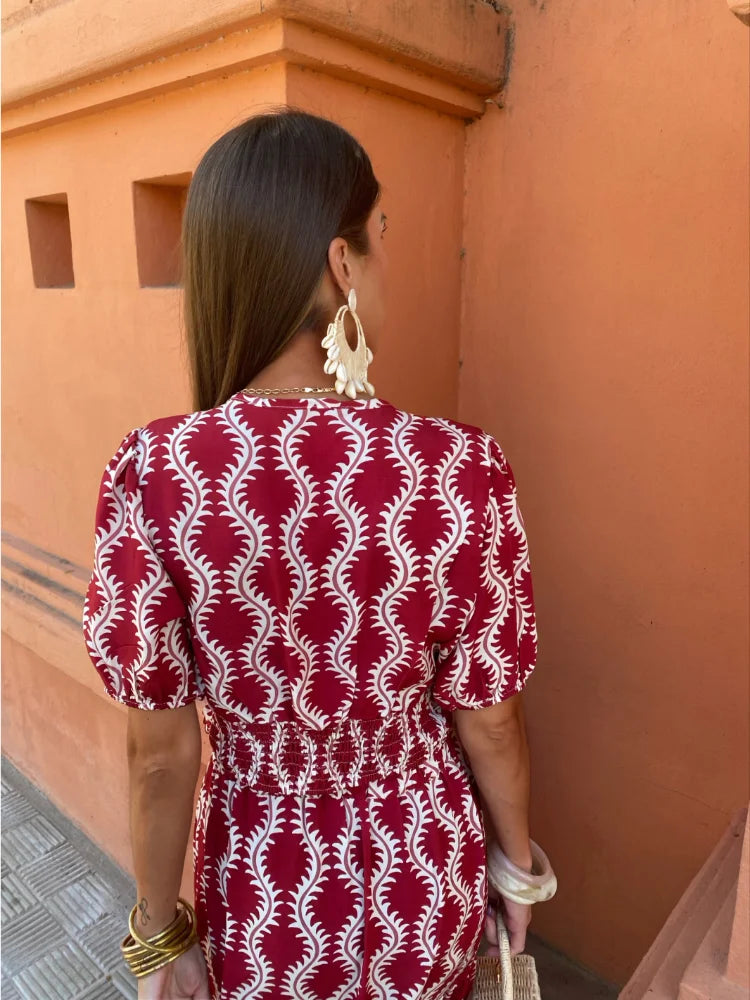 Luna - V-Hals Set met Rok
