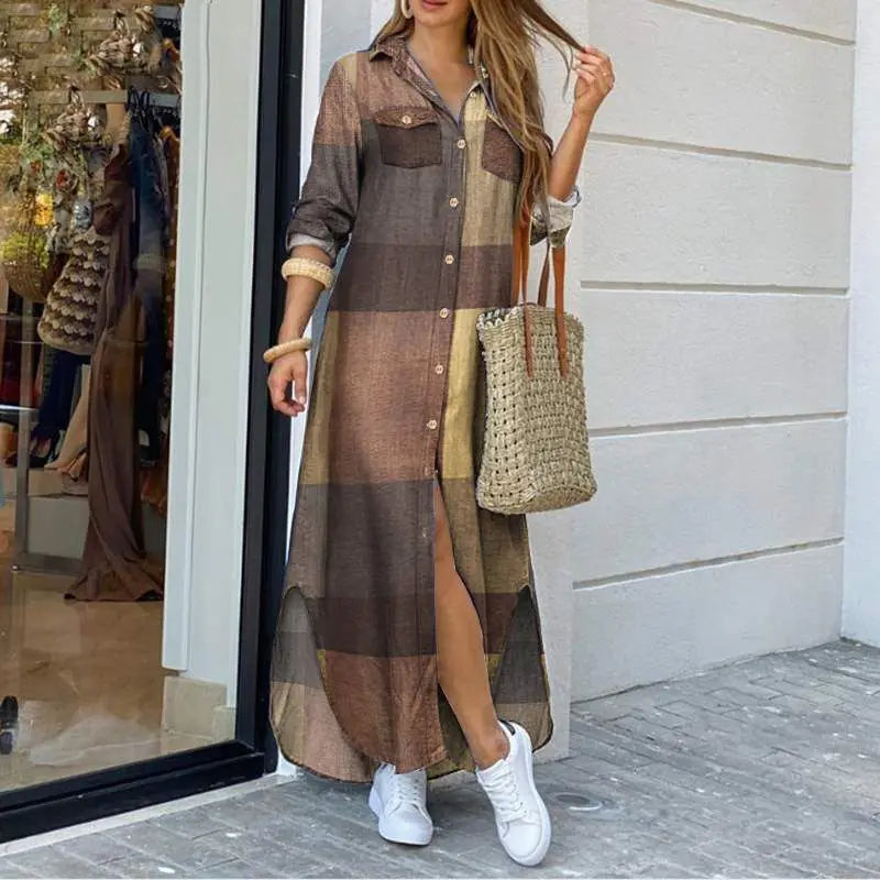 Lythara - Long Denim Maxi Dress for Women
