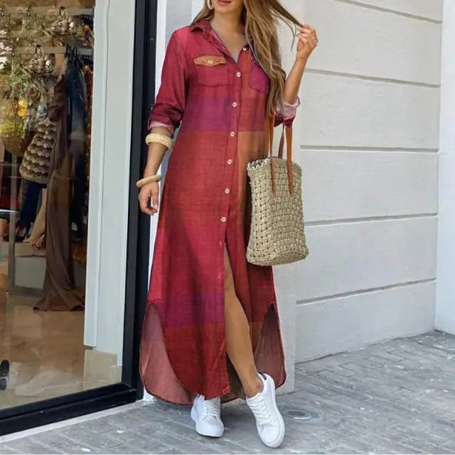 Lythara - Long Denim Maxi Dress for Women